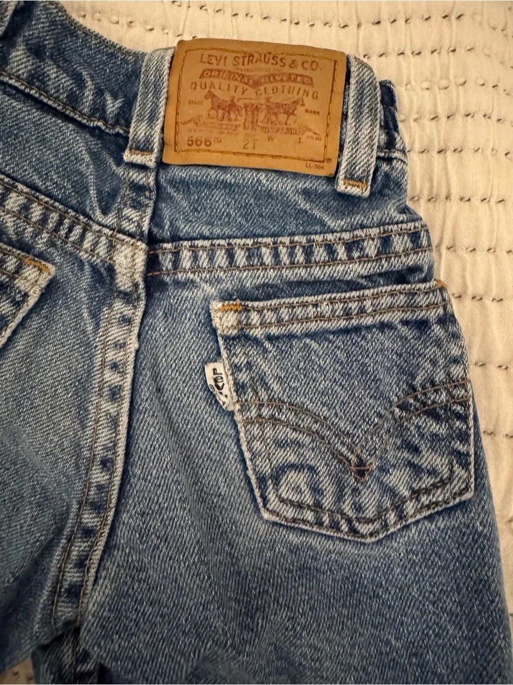 Vintage Levi's Toddler Elastic-Waist Denim Blue Jean Shorts — 2T